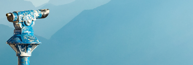 Planning image for detail page, showing a telescope with mountains in the background